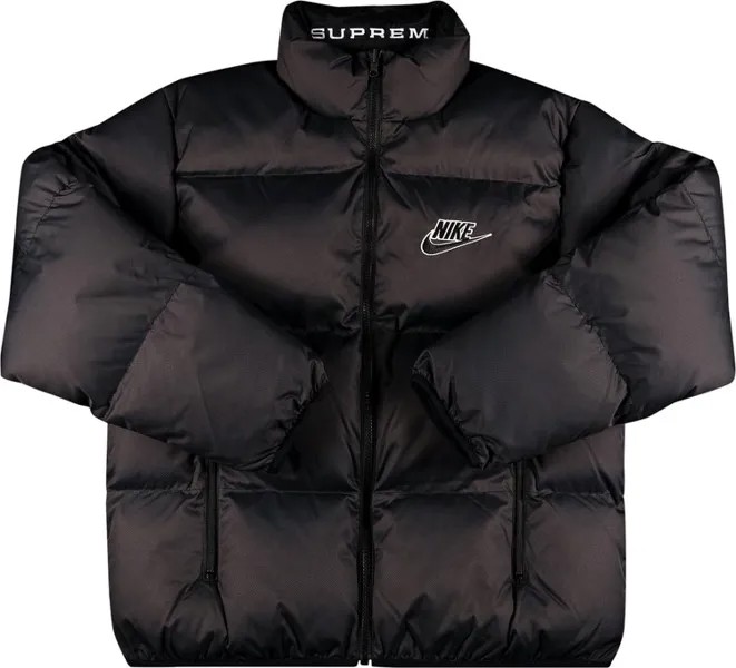 Куртка Supreme x Nike Reversible Puffy Jacket 'Black', черный