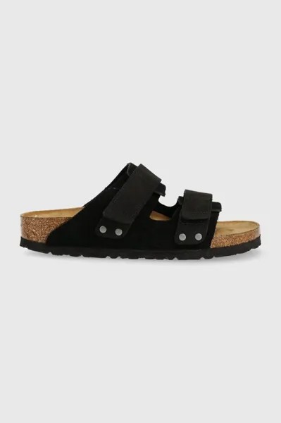 Замшевые тапочки Uji Birkenstock, черный