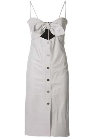 Proenza Schouler White Label knotted top leather dress