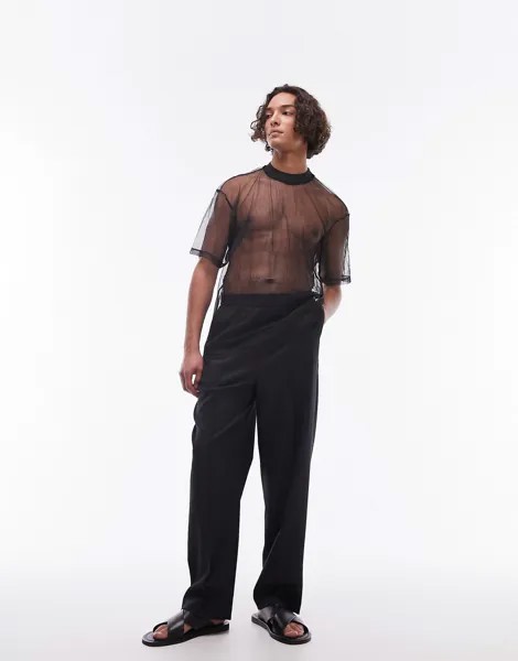 Брюки Topman Elasticated Waist, темно-синий