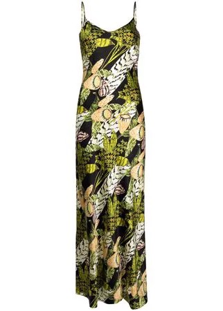 Temperley London платье-комбинация с цветочным принтом