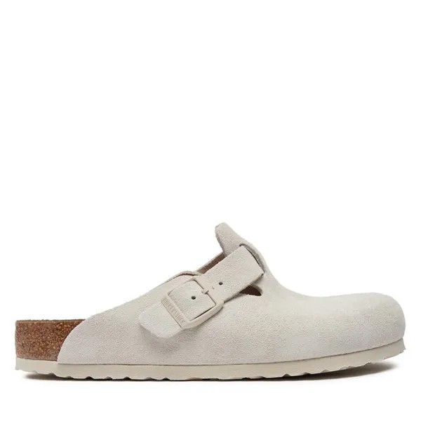 Шлепанцы Birkenstock Boston 1024731 Modern Suede Antique White, белый