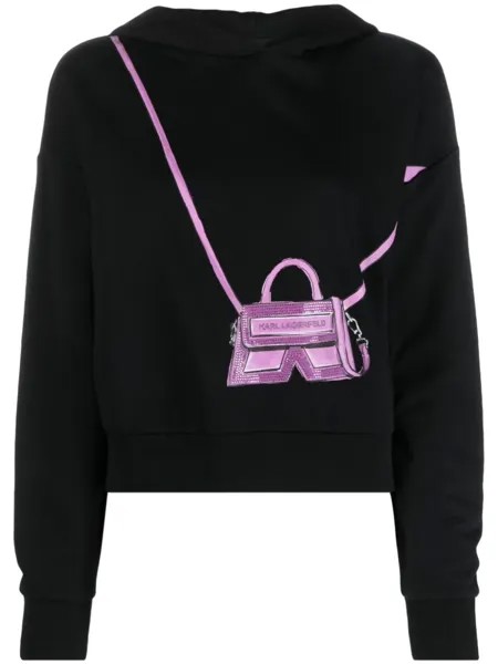 Karl Lagerfeld худи K/Bag с графичным принтом, черный
