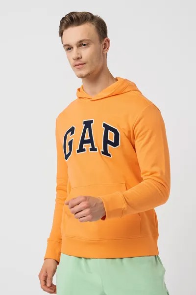 Толстовка с логотипом и карманом-кенгуру Gap, оранжевый