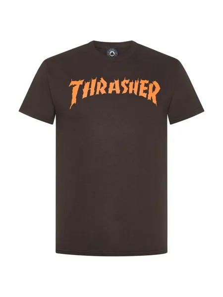 Футболка Thrasher с принтом Burn It Down Thrasher, коричневый