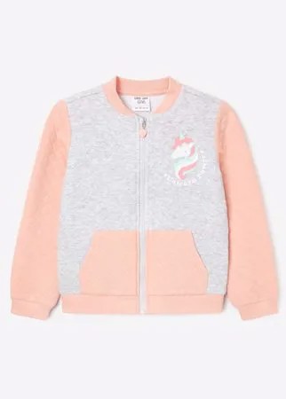 Толстовка oversize с единорогом для девочки Gloria Jeans