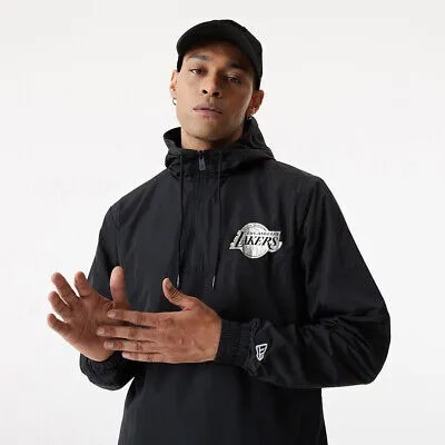 New Era NBA Los Angeles Lakers Windbreaker Jacket Men-#39;s Black Sportswear Outwear