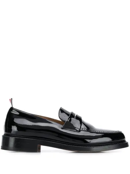 Лакированные пенни-лоферы Thom Browne, черный