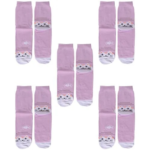 Носки ХОХ 5 пар, размер 20-22, фиолетовый