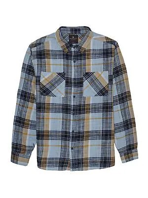 JUNK FOOD Mens Ellis Blue Plaid Classic Fit Повседневная рубашка на пуговицах XXL