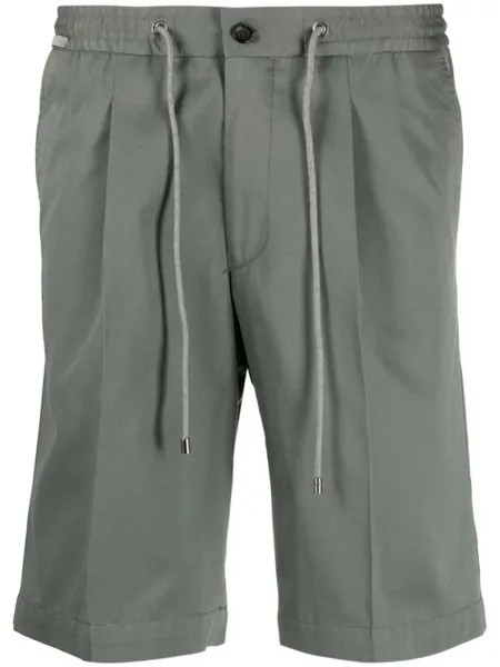 Corneliani шорты чинос с кулиской, зеленый