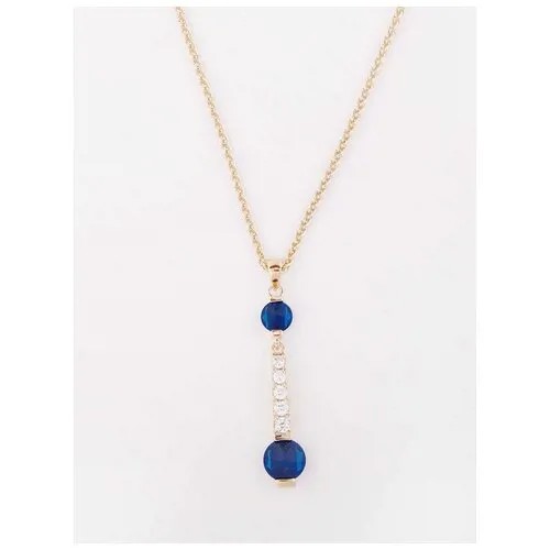 Колье Lotus Jewelry, шпинель, длина 40 см, синий