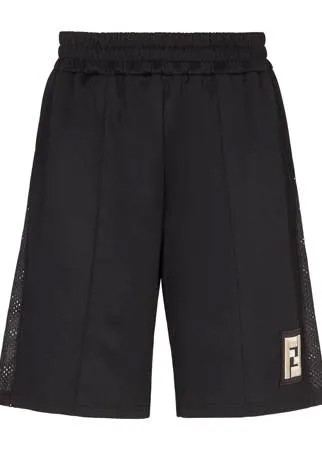 Fendi шорты-бермуды с нашивкой-логотипом FF