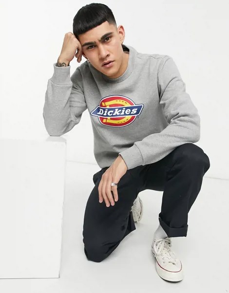 Серый свитшот с логотипом Dickies