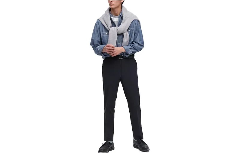 Костюм Брюки Мужские Темно-Синие Uniqlo, темно-синий