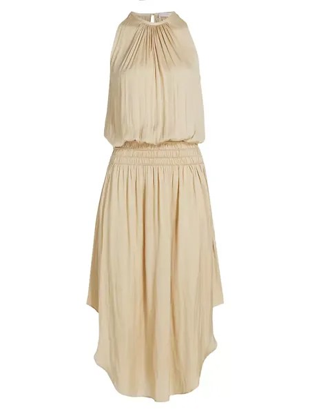 Платье миди без рукавов Audrey Ramy Brook, цвет soft gold