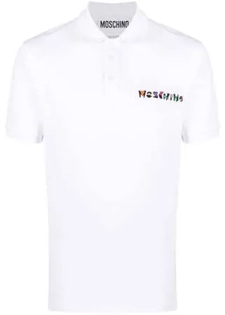 Moschino рубашка поло с короткими рукавами и логотипом