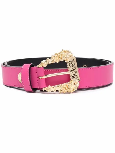 Versace Jeans Couture embossed logo-buckle belt