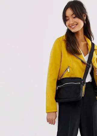 Байкерская куртка из искусственной замши New Look-Желтый