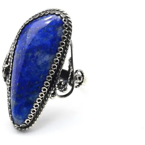 Кольцо Радуга Камня, лазурит, размер 18, бирюзовый, синий
