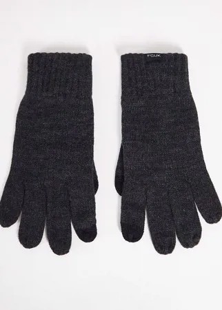 Перчатки серого цвета для сенсорных экранов French Connection-Серый