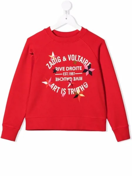 Zadig & Voltaire Kids толстовка с логотипом