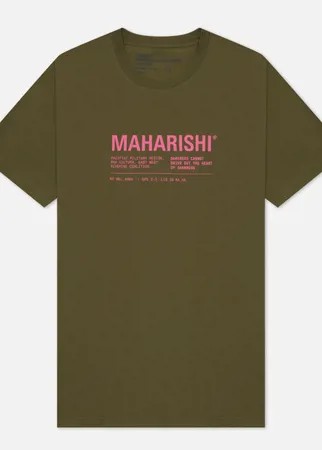 Мужская футболка maharishi Maha Miltype 21, цвет оливковый, размер S