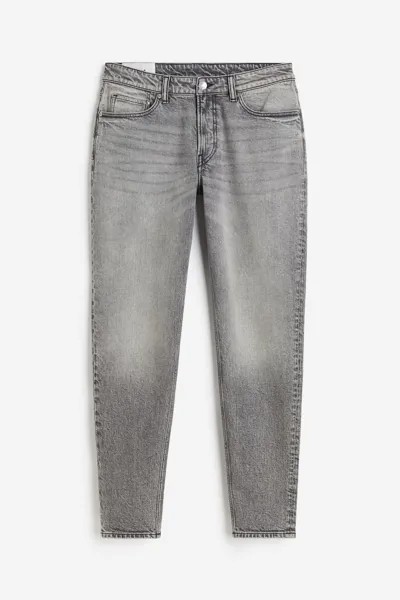 Джинсы H&M Regular Tapered, серый