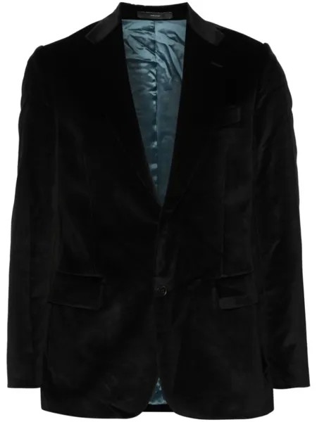 Paul Smith однобортный бархатный пиджак, черный