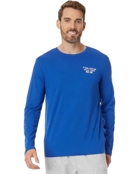 Футболка Nautica Sustainably Crafted Long Sleeve Graphic, цвет Bright Cobalt