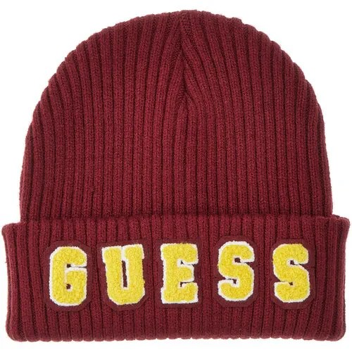 Шапка GUESS, размер One Size, красный, бордовый