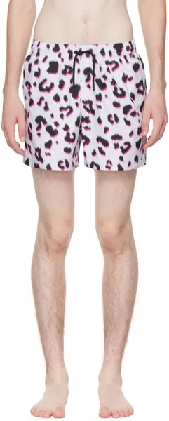 Белые плавки с леопардовым принтом Dries Van Noten