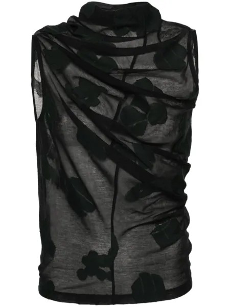 Issey Miyake топ Bread Dot, черный