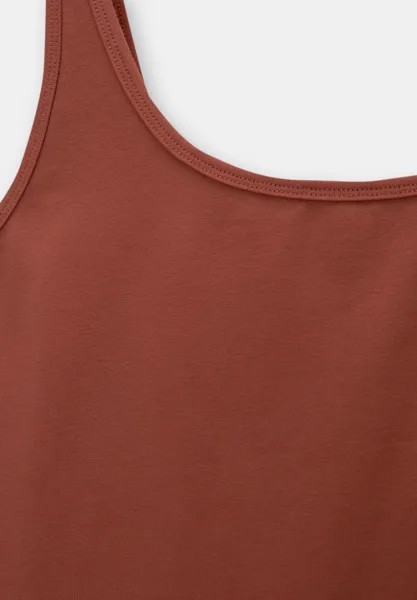 Платье из джерси STRAPPY CUT PULL&BEAR, цвет Copper
