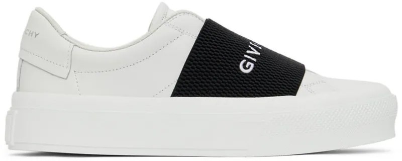 Бело-черные кроссовки-слипоны City Court Givenchy