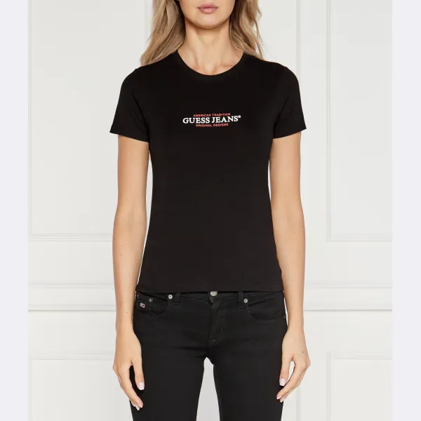 Американская футболка узкого кроя Guess, черный
