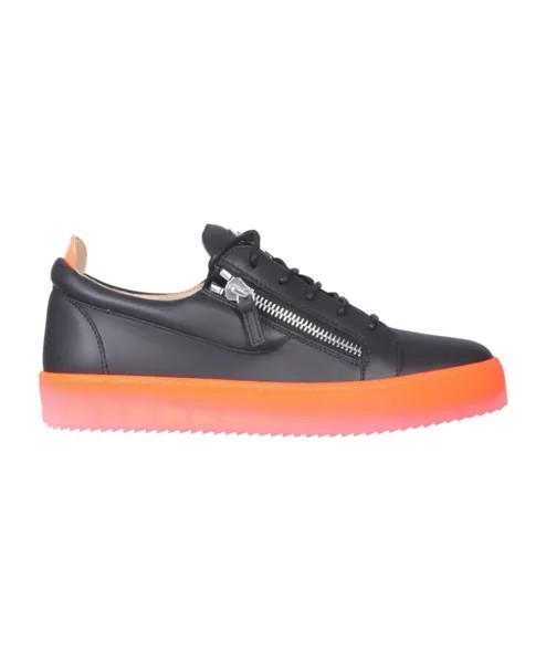 Кожаные кроссовки ss22 Giuseppe Zanotti, черный