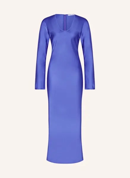 Атласное платье алина Samsøe Samsøe, фиолетовый
