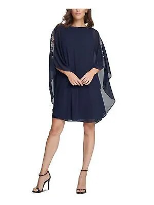 VINCE CAMUTO Женское темно-синее вечернее платье длиной выше колена Petites 14P