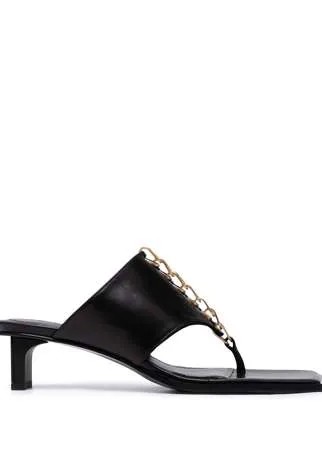 Dion Lee мюли Chain Harness 40 на каблуке-рюмке