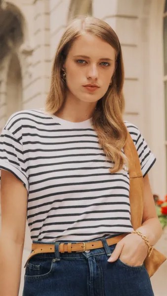 Футболка ATM Anthony Thomas Melillo School Boy Stripe, черный