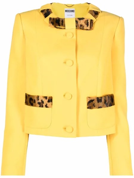 Moschino cropped single-breasted jacket