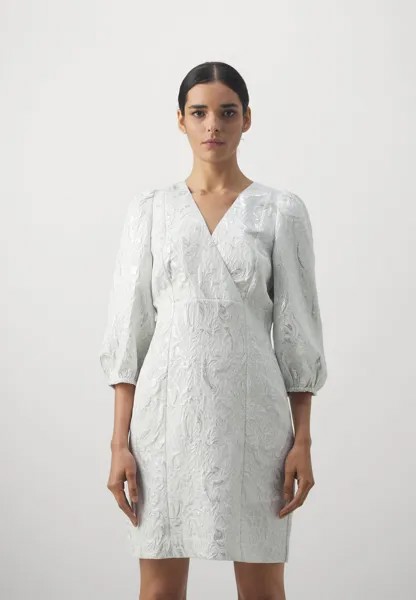Элегантное платье MACLUAR FLORINE DRESS Bruuns Bazaar, белый/серебристый