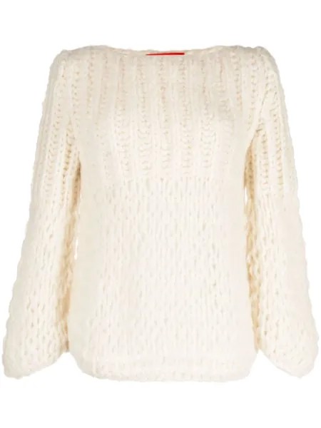 Кашемировый джемпер Xenia крупной вязки Wild Cashmere, белый