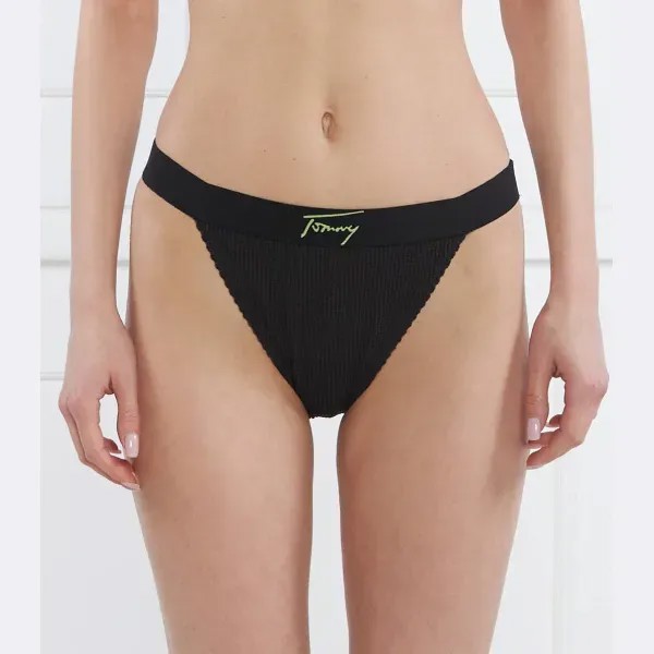 Дерзкие плавки бикини с высокими штанинами Tommy Hilfiger, черный