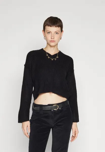 Джемпер CROPPED VNECK Even&Odd, черный