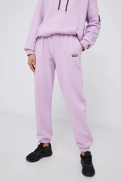 Хлопковые брюки P.E Nation, фиолетовый