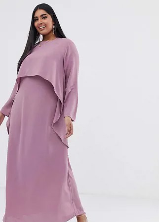 Платье с длинными рукавами Verona Curve-Розовый