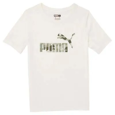 Футболка Puma Camo Pack с круглым вырезом и короткими рукавами, молодежная футболка для мальчиков, размер XS, повседневная
