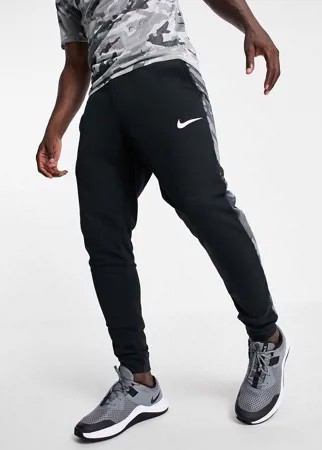 Черные суженные книзу джоггеры с камуфляжной отделкой Nike Training-Черный цвет